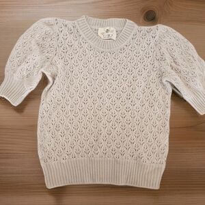 Italian 100% Cashmere Woman Sweater In Cream/Tan Size S  Soler Yimmy Made Italy